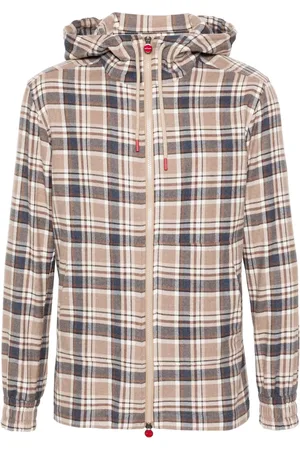 Kiton Hoodie con motivo de cuadros