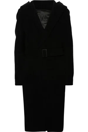 Rick Owens Abrigo de cachemira Slim Hoodie
