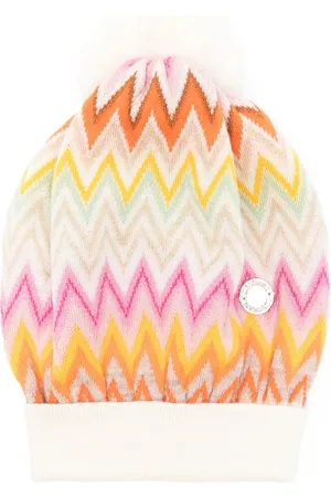 Missoni Gorro tejido con motivo en zigzag