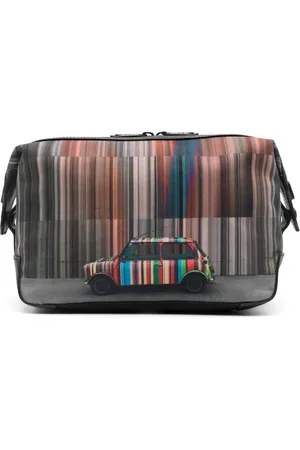 Paul Smith Neceser con motivo de rayas y fotografía estampada