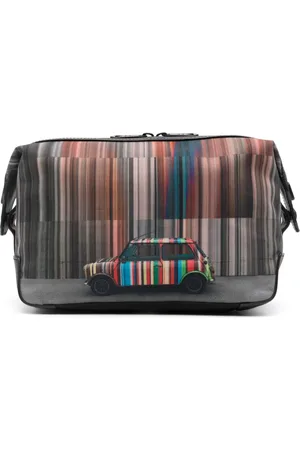 Paul Smith Neceser con motivo de rayas y fotografía estampada