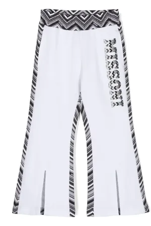 Missoni Pants acampanados con logo bordado