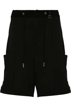 SONGZIO Bermudas con parche del logo y cordones en la pretina