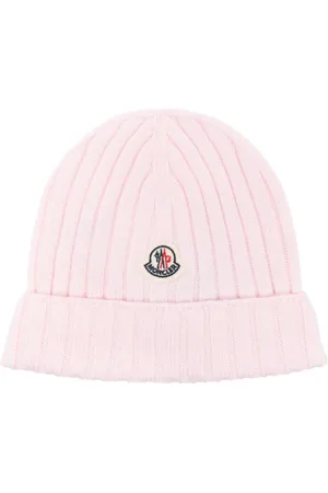 Moncler Gorro tejido de canalé con aplique del logo