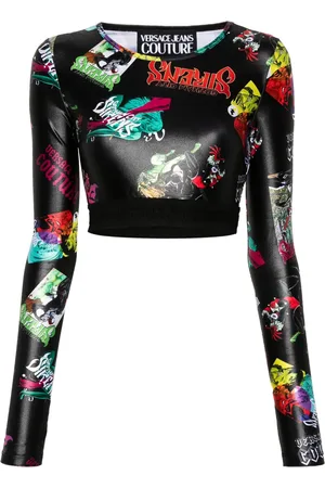 VERSACE Playera corta con estampado gráfico
