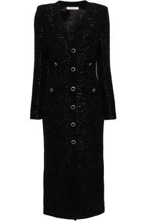Alessandra Rich Vestido midi con detalles de lentejuelas