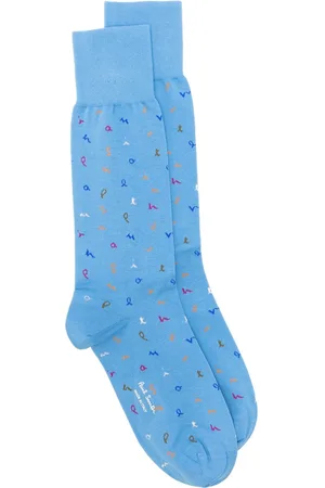 Paul Smith Calcetines de media pierna con letras en intarsia