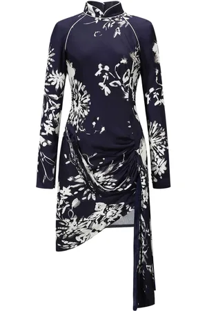 SHANGHAI TANG Vestido corto con estampado floral