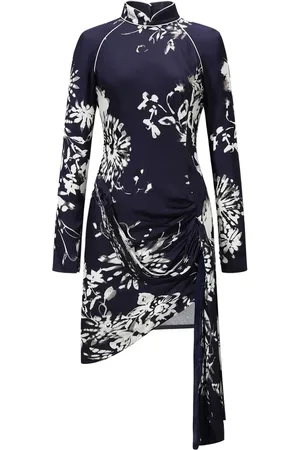 SHANGHAI TANG Vestido corto con estampado floral
