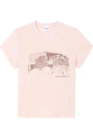 RE/DONE Playera con estampado Kaufmann House