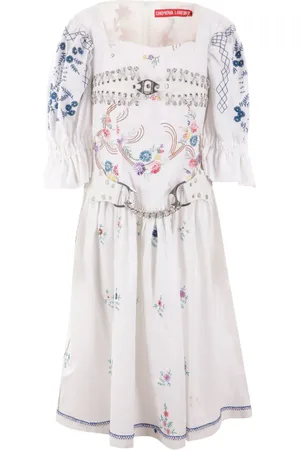 Chopova Lowena Vestido con bordado floral
