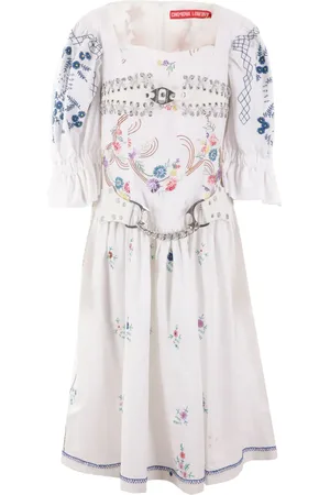 Chopova Lowena Vestido con bordado floral