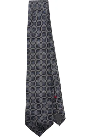 Brunello Cucinelli Corbata de seda con motivo en jacquard
