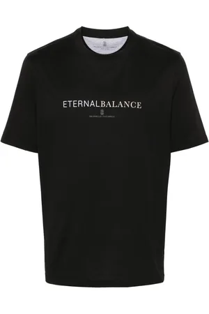 Brunello Cucinelli Playera con texto estampado