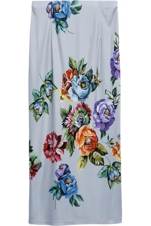 Prada Falda lápiz con estampado floral