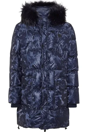 Philipp Plein Parka capitonada con estampado militar