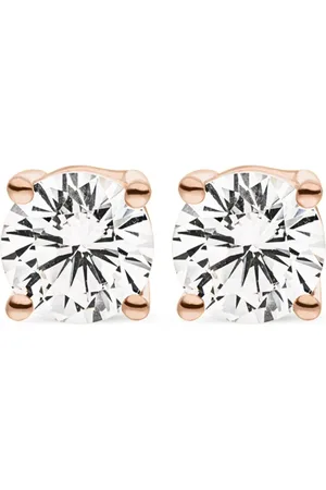 VEYNOU Aretes Ella en oro rosa reciclado de 14kt con diamante