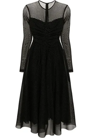 NISSA Vestido midi acampanado con apliques