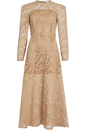 Patou Vestido largo con encaje floral