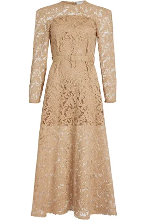 Patou Vestido largo con encaje floral