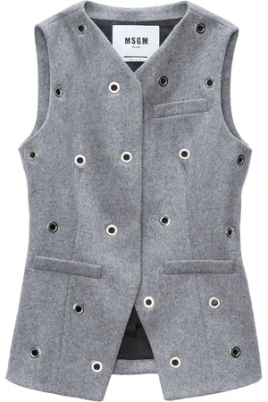 Msgm Chaleco con detalle de ojales