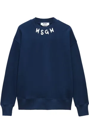 Msgm Sudadera con logo estampado y cuello falso