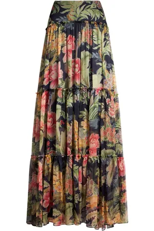 Etro Falda larga con estampado floral