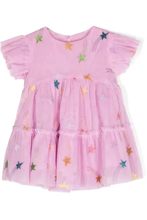 Stella McCartney Vestido de tul con estrellas bordadas