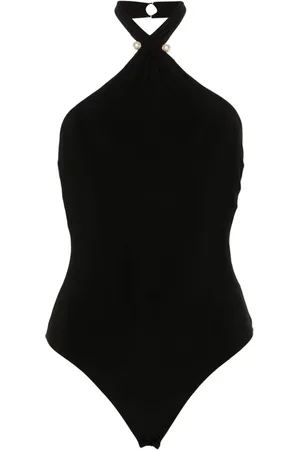 NISSA Body con cuello halter y perlas artificiales