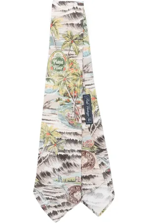 Ralph Lauren Corbata con estampado tropical