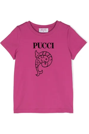 PUCCI Junior Playera con logo estampado