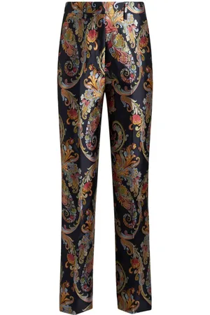 Etro Pantalones capri con motivo de cachemira en jacquard