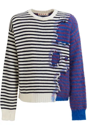 Marni Suéter con diseño color block y efecto envejecido