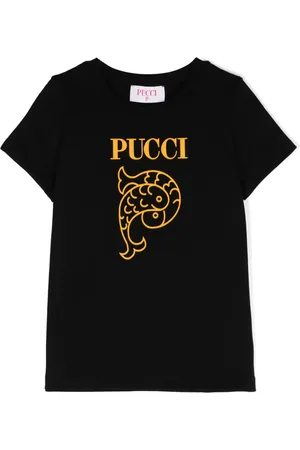 PUCCI Junior Playera con logo afelpado