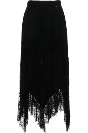 NISSA Falda midi con detalles de encaje