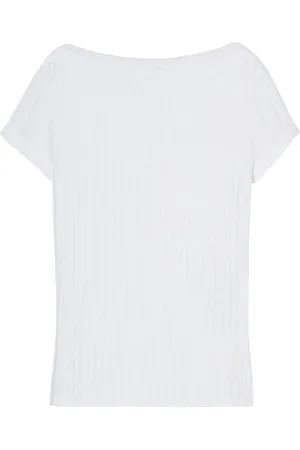 Closed Playera semitransparente con cuello barco