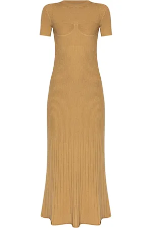 Max Mara Vestido largo tejido de canalé