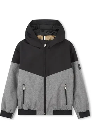 HUGO BOSS Chamarra rompevientos con aplique del logo