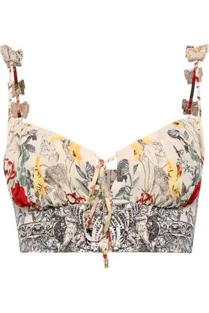 Camilla Top estilo bustier con aplique de mariposa