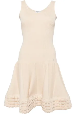 CHANEL Vestido tejido de canalé 2000