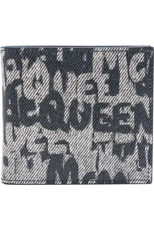Alexander McQueen Cartera con logo estampado Graffiti