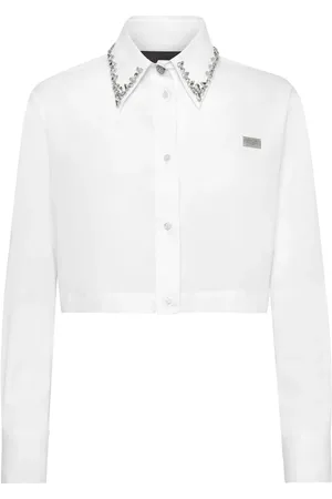 Philipp Plein Camisa corta con detalles de cristal