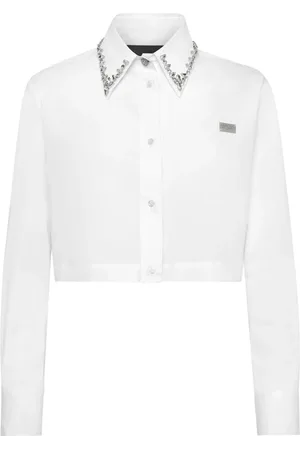 Philipp Plein Camisa corta con detalles de cristal