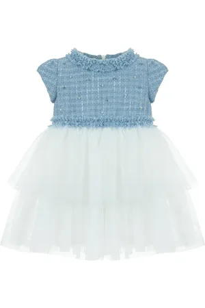 Lapin House Vestido de tweed con detalle de perlas