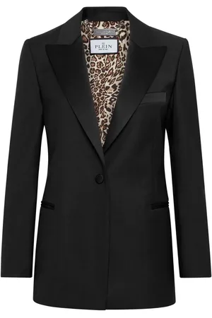 Philipp Plein Blazer con un botón y solapas de pico
