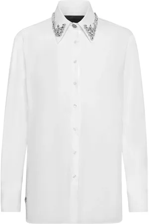 Philipp Plein Camisa con detalles de cristal