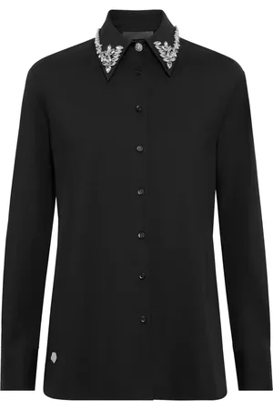 Philipp Plein Camisa con detalles de cristal