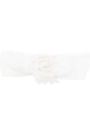 MONNALISA Diadema con motivo floral de terciopelo