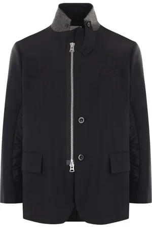 SACAI Blazer con cuello de tortuga y cierre