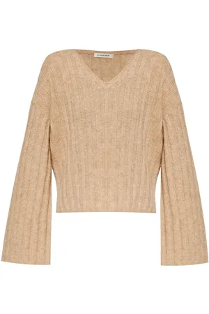 By Malene Birger Suéter de canalé grueso con cuello en V